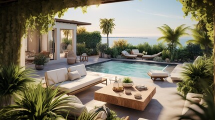 Fototapeta premium hotel swimming pool