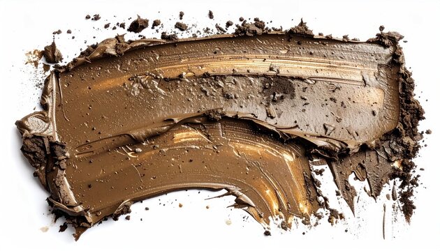 Abstract Swirl of Rich Chocolate Brown Makeup Swatch.