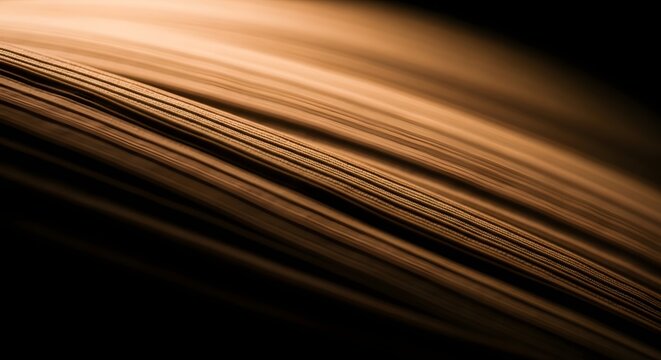 Diagonal perspective of fine wooden grain and layered sheets. Industrial production and natural wood processing concept. Selective focus on thin parallel lines of a timber surface
