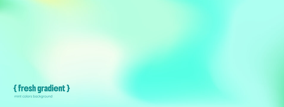Menthol gradation in blue and green nature tones for fresh spring cover. Vibrant mint gradient with cyan aqua glow and bright summer energy. Smooth vector background with bold teal color blend.