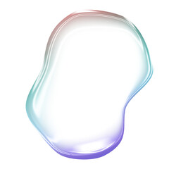 Obraz premium bubble blob fluid shape with iridescent gradient glow