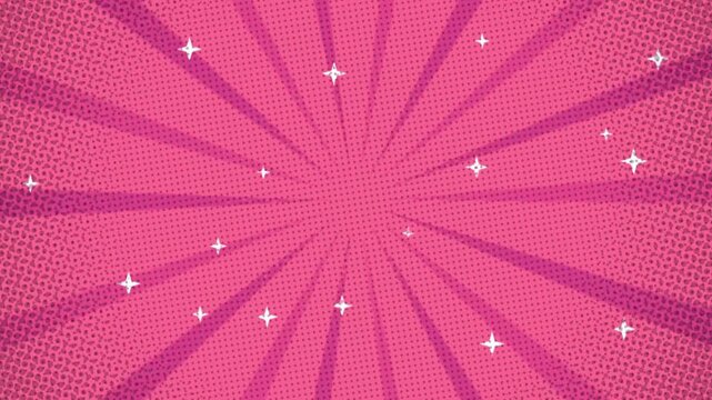 Pink Retro Comic Sunburst Background