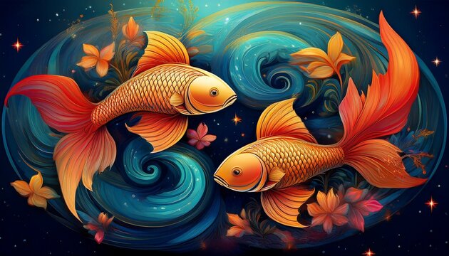 artistic representation of the pisces zodiac sign