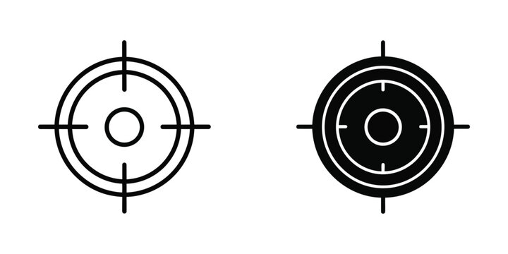 Comparison of rifle scope crosshair and illuminated reticle designs