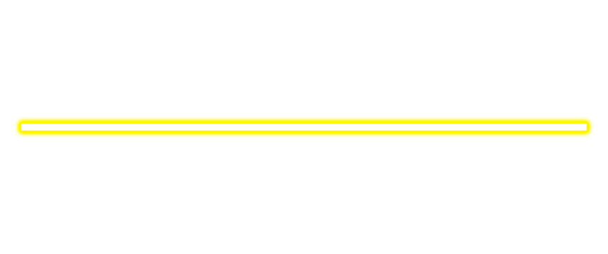 A single horizontal yellow glowing light line isolated on dark background for design element