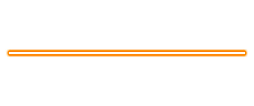 A single thin horizontal orange neon light line glowing on a dark field