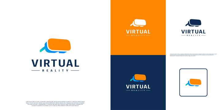 vision technology based on virtual reality, glasses of the future, vector design illustrations.