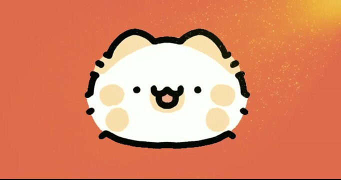 funny face cat with a smile