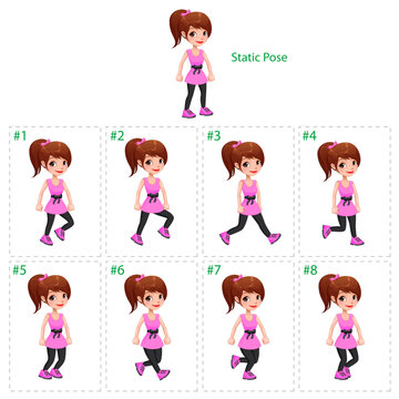 girl walk animation frames