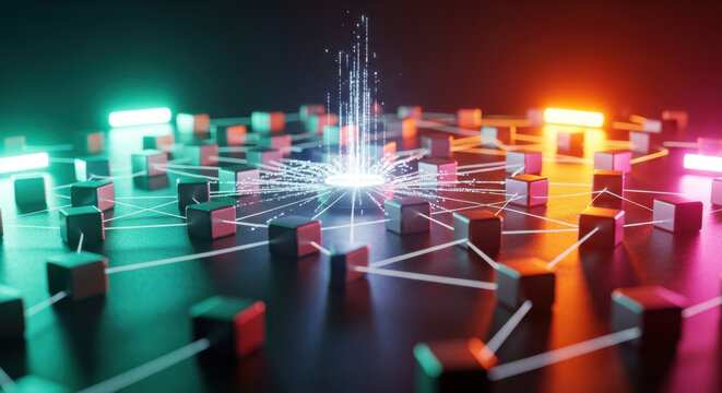Visualization of a decentralized multi-agent system 