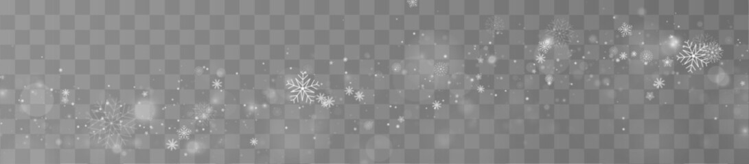 Frosty snow dust shines with crystal glow. Gentle movement creates peaceful holiday atmosphere. Perfect design element for winter scenes and banners. Vector © Strongstock03