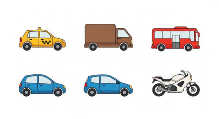 Fototapeta premium Vehicles on the road transportation.