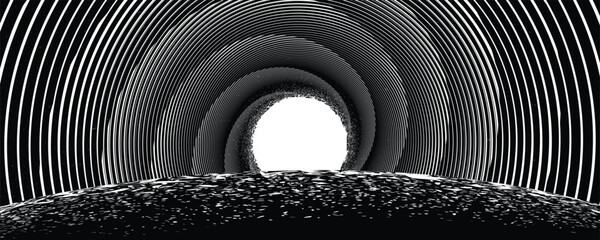 Stars and exoplanet in outer space. Futuristic landscape, with lines . Night landscape with starry sky .Vector illustration © miloje