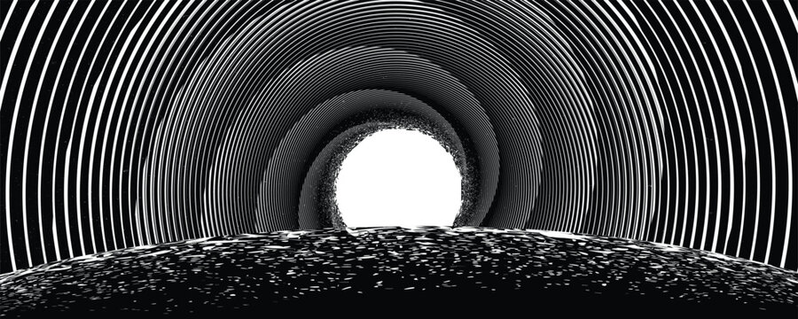 Stars and exoplanet in outer space. Futuristic landscape, with lines . Night landscape with starry sky .Vector illustration