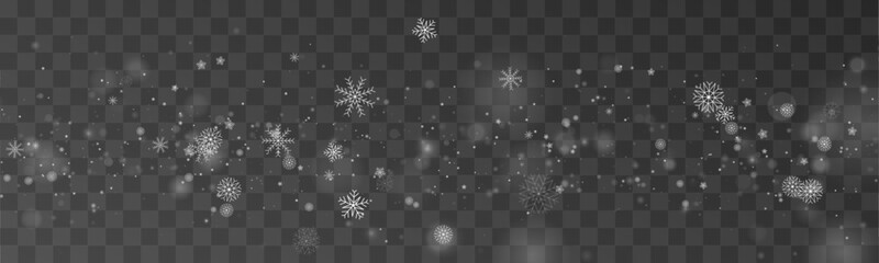 Snow particles shimmer with icy crystal glow. Gentle drift forms calm winter elegance. Perfect design element for banners and seasonal visuals. Vector © Strongstock03