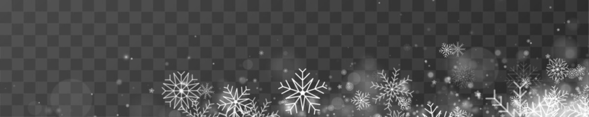 Frosty particles glow in radiant air. Smooth drifting forms calm seasonal beauty. Perfect design element for festive graphics and banners. Vector © Strongstock03