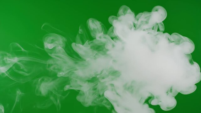Soft Vapor Mist Floating Motion on Green Screen background