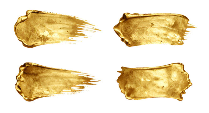 gold brush strokes, metallic paint texture, luxury brush elements, golden abstract strokes, decorative gold borders, shiny paint smears, elegant frame design, gold foil brush marks, artistic metallic 