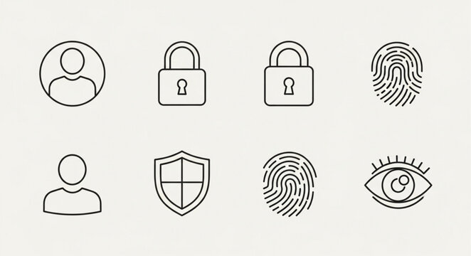 Security icons for protection and safety.