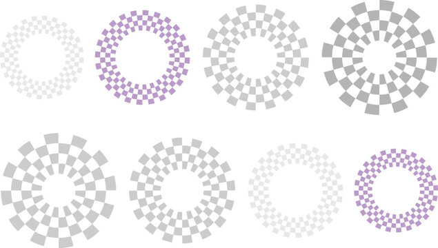 Abstract Circular Loading Spinner Set for UI UX Design Elements