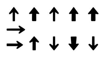 black arrow icon set, flat directional arrows, vector arrow collection, navigation arrow icons, simple pointer symbols, UI arrow design, minimal arrow graphics, web interface arrows, direction sign ic © zpixel