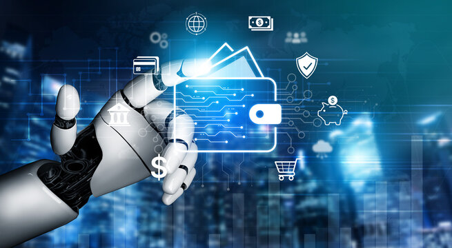 Modern mobile banking concept featuring secure digital wallet interface, contactless NFC payment, and money transfer. Represents safe user financial buy transactions in a cashless society. Corpus