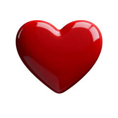 Fototapeta premium red heart isolated on white