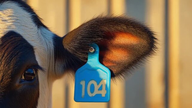 Cow with an identification tag on its ear.