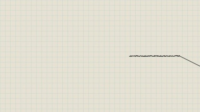 Analog seismograph drum recording a massive earthquake tremor with ink on grid paper