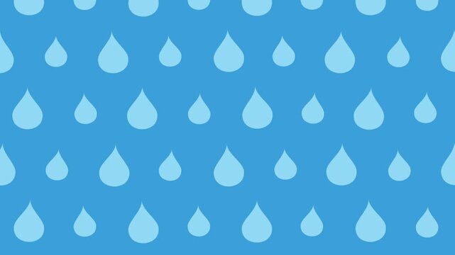 雨粒が落ちるシームレスループアニメーション