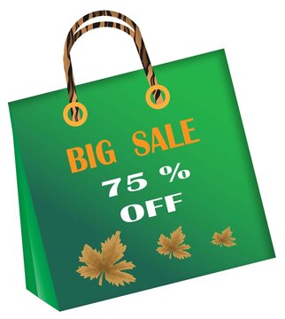 Colorful shopping bage with sale offer .