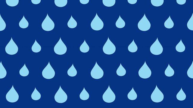 雨粒が落ちるシームレスループアニメーション