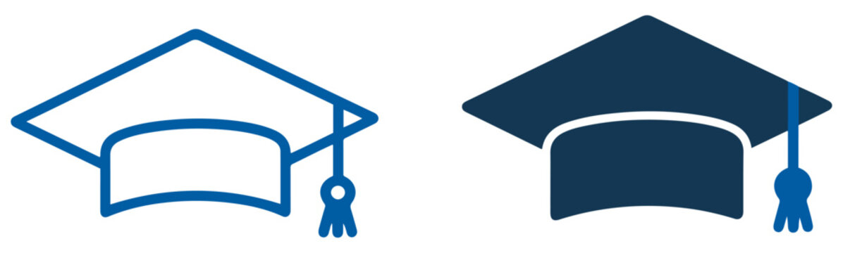 graduation cap education icon vector