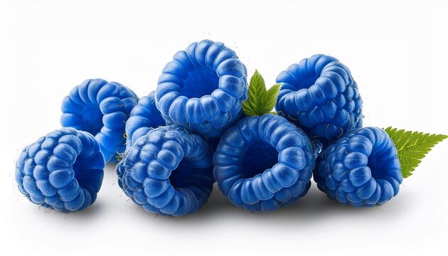 blue raspberry on a white background