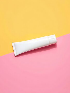 Pixelated white eraser on pink yellow background