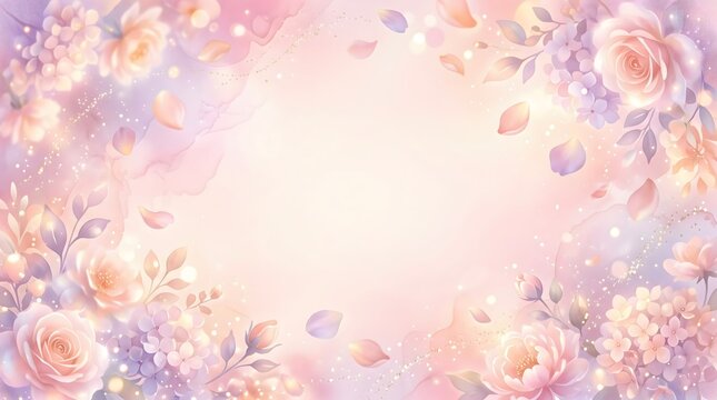 Delicate Pastel Mother&rsquo;s Day Floral Background