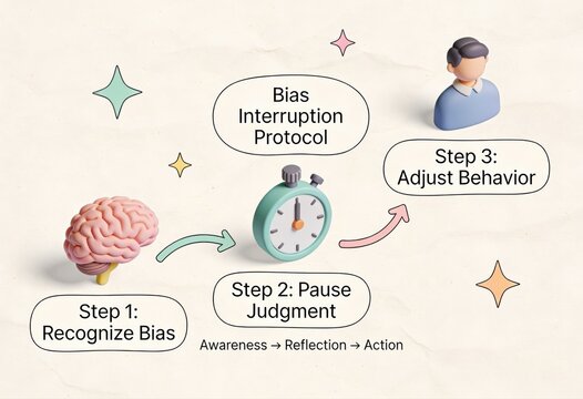 Mindfulness Strategy for Reducing Implicit Bias through Effective Reflection and Behavioral Adjustment Steps within Cognitive Neuroscientific Framework