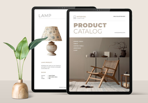 Digital Product Catalog Layout