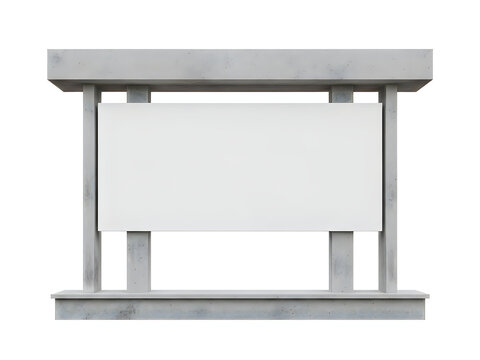 Minimalist metal frame structure with crossbar and vertical supports