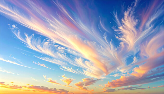 Wispy Clouds at Sunset