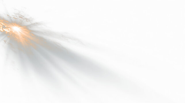 Light rays shining through clouds in a bright sky over a landscape at midday creating an artistic effect for various uses