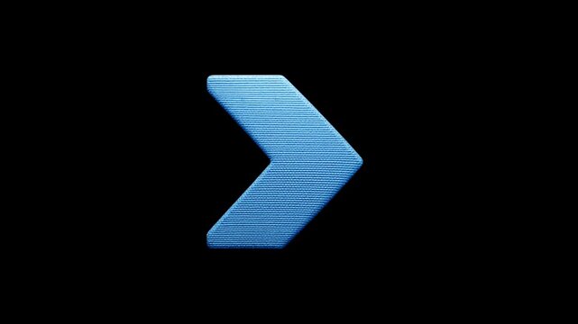 A blue side bar pointing left.