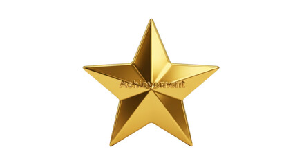 Fototapeta premium Shiny gold star award emblem
