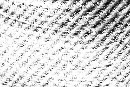 Macro halftone print of rippled water surface, dark waves fading into light spray, rendered as diagonal black dots and lines on a transparent PNG background.