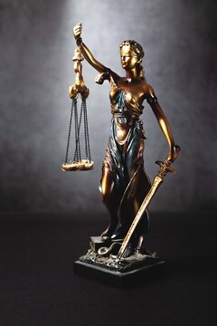 statue of justice, themis and law concept