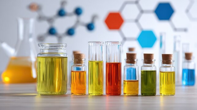 Vibrant chemical experiment backdrop