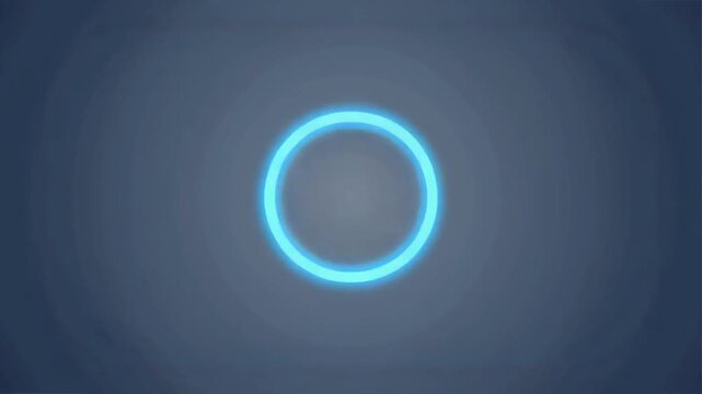 Futuristic Neon HUD Interface Element Animation - Glowing Blue Frame