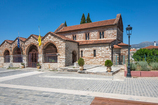 Street and building at town of Arta, Epirus, Greece