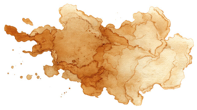 Organic stain shape with asymmetrical edges and natural look, isolated on a white background