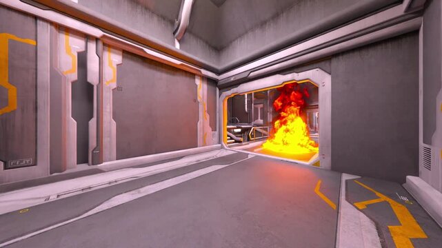 作業通路　3DCGレンダリング